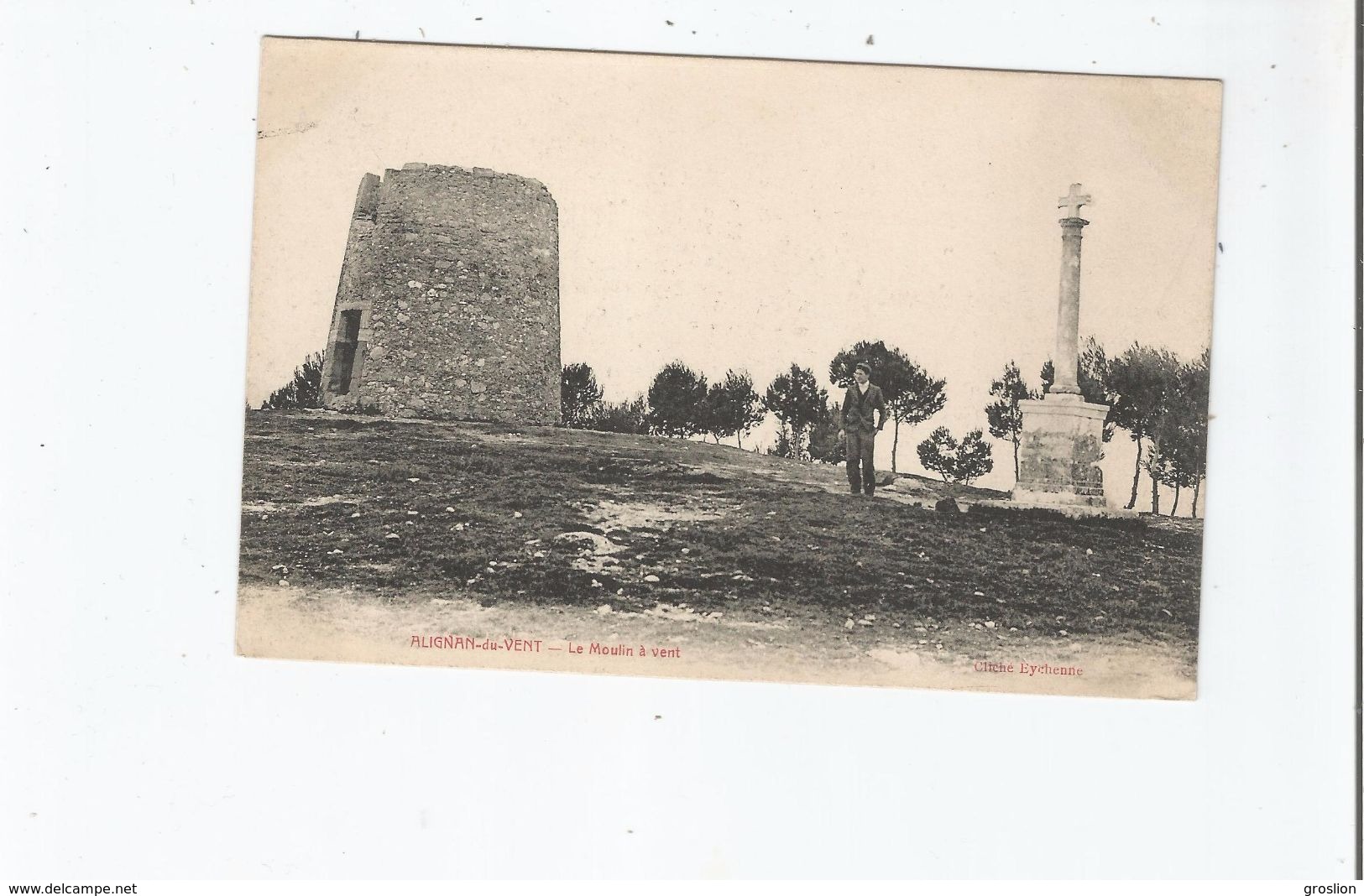 ALIGNAN DU VENT (HERAULT) LE MOULIN A VENT (ET LE CALVAIRE) - Autres & Non Classés