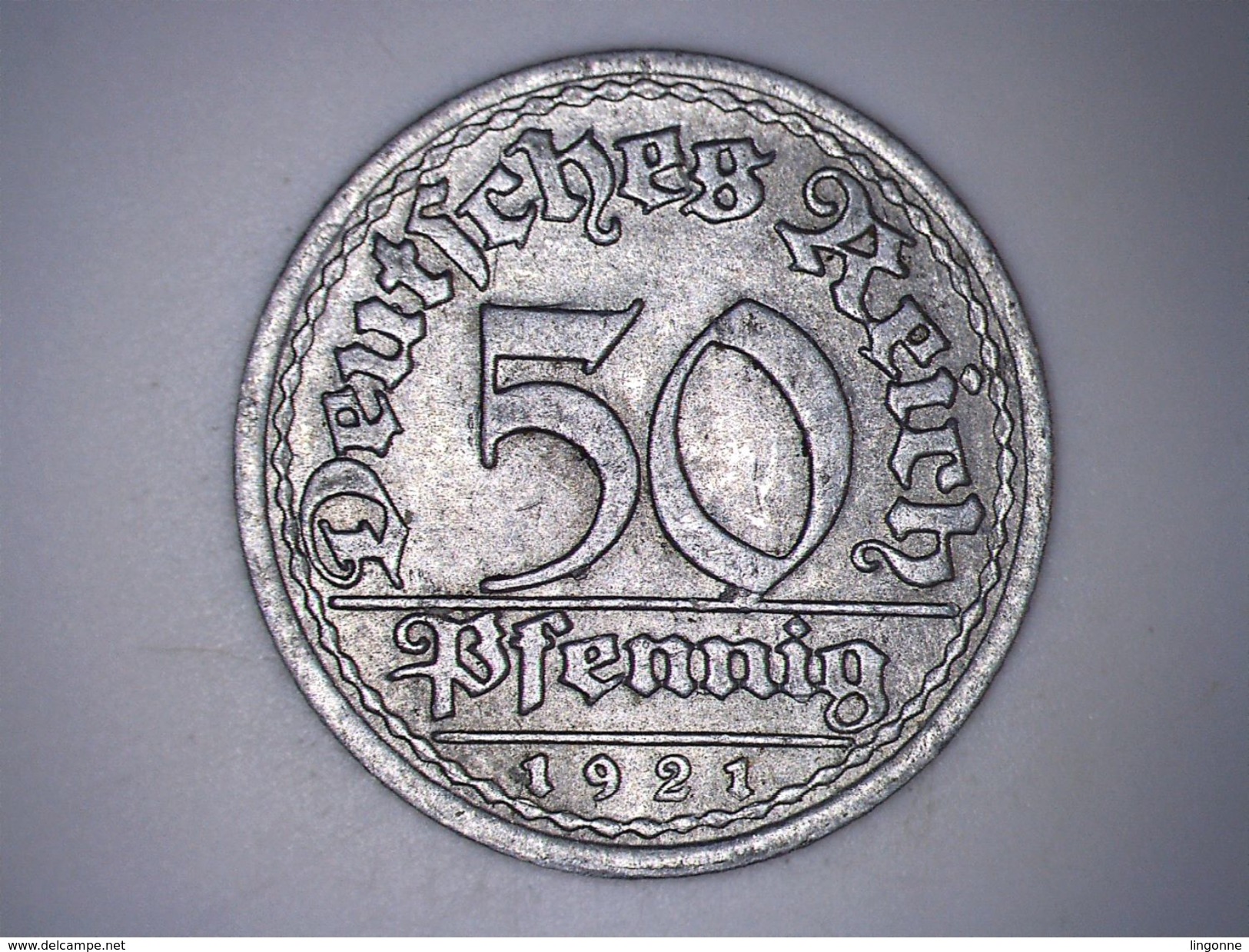 Allemagne - 50 Pfennig 1921 F - 50 Rentenpfennig & 50 Reichspfennig