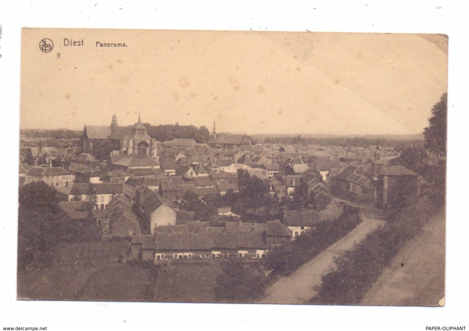 B 3290 DIEST, Panorama, Deutsche Feldpost, 1917 - Diest