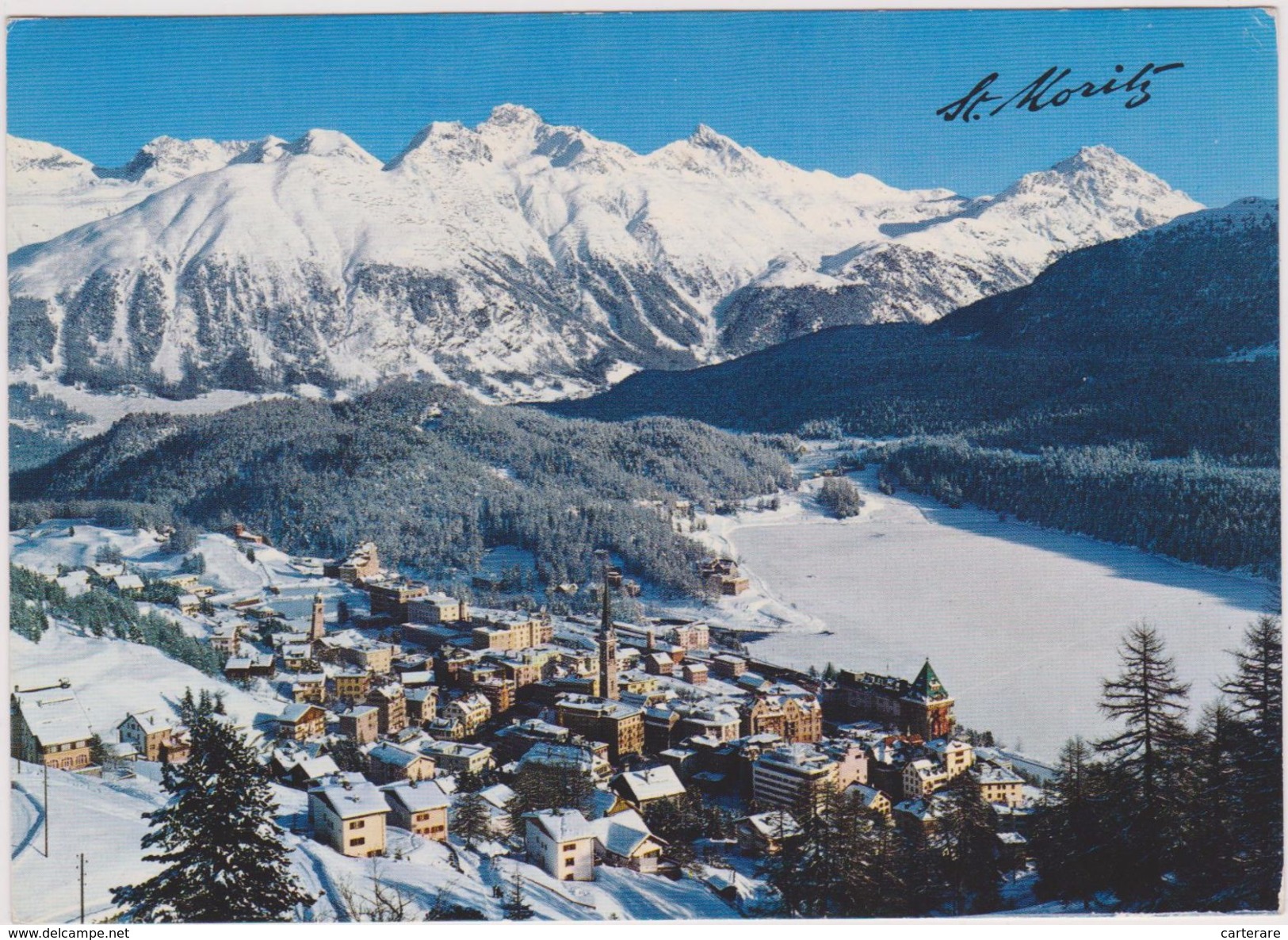 SUISSE,HLVETIA,SWISS,SWITZERLAND,SVIZZERA,SCHWEIZ, GRISONS,SAINT MORITZ,VUE AERIENNE 1968 - Saint-Moritz