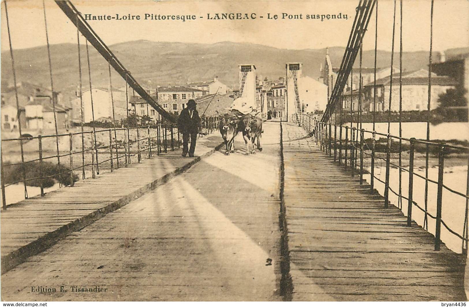 43 - LANGEAC - HAUTE LOIRE -  LE PONT SUSPENDU - VOIR SCANS - Langeac