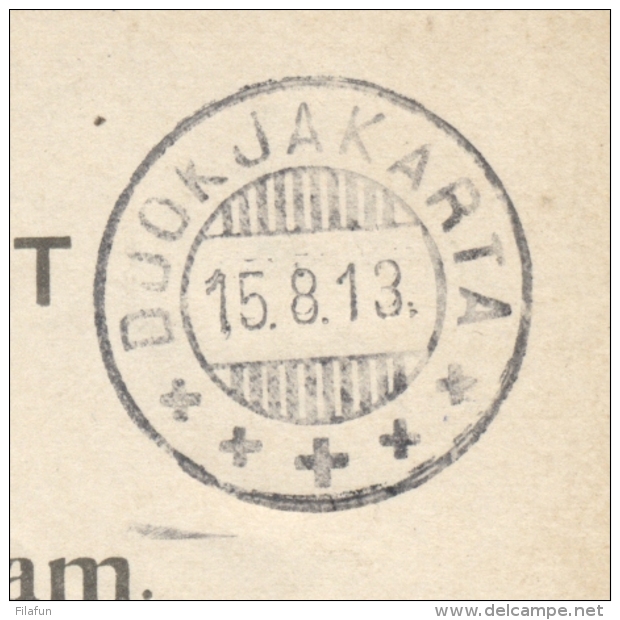 Nederlands Indië - 1913 - Portvrije Dienstbriefkaart Assistent-Resident Van Mataram Van KB DJOKJAKARTA Naar Djombang - India Holandeses