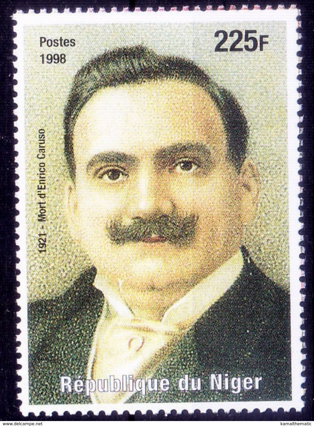 Niger 1968 MNH, Enrico Caruso Italian Operatic Tenor, Music, Died Of Peritonitis - Music