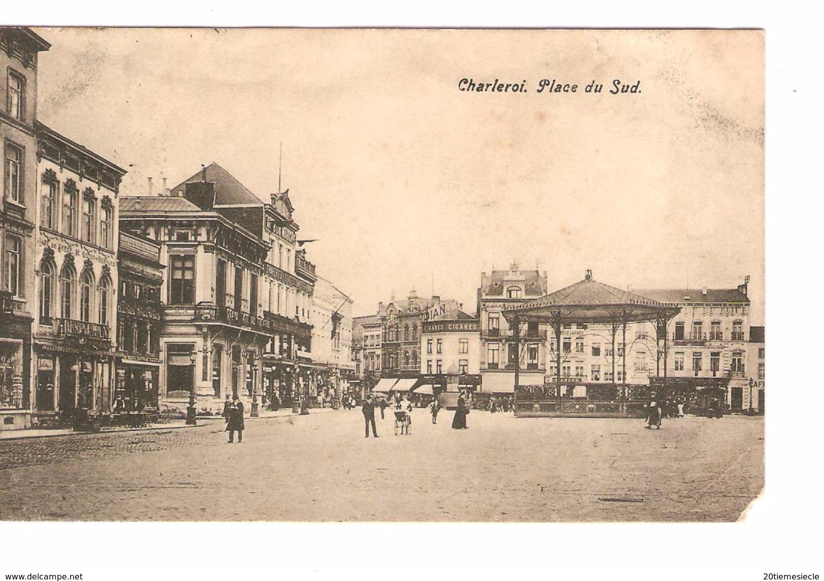 TP 81 S/CP(déf) Charleroi Place Du Sud C.Ambulant BXL -Luttre-Namur 15/4/1909 ? V.Bouillon AP1117 - Ambulants