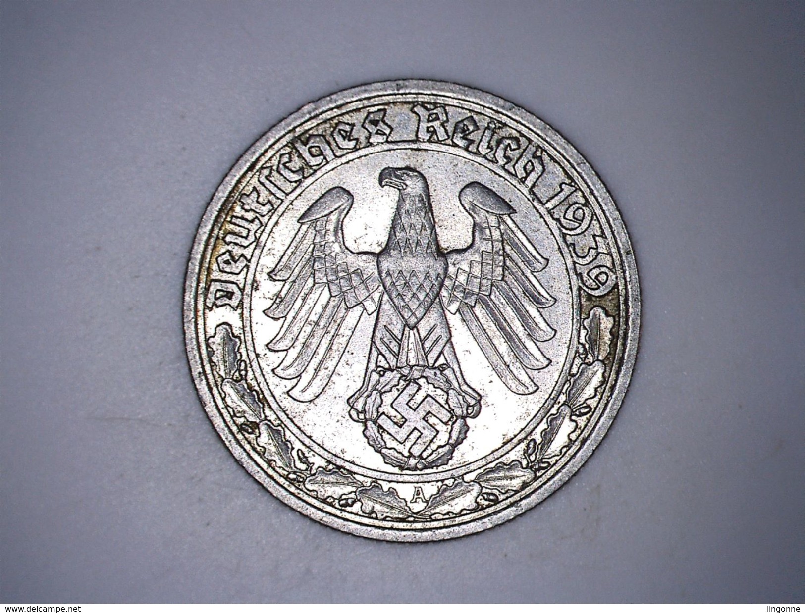 RARE - 50 Reichs PFENNIG 1939 A Deutsches Reich Nickel - 50 Reichspfennig