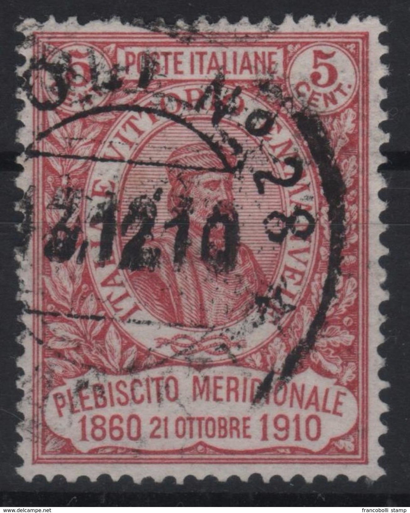 1910 Garibaldi 5 C. Rosso US - Usati