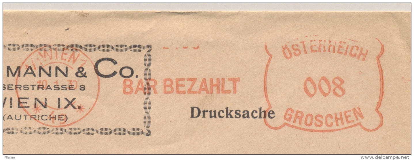 Österreich - Nederlands Indië - 1930 - Business Cover 8 Gr BAR BEZAHLT Van Wien Naar Bandoeng - Cartas & Documentos