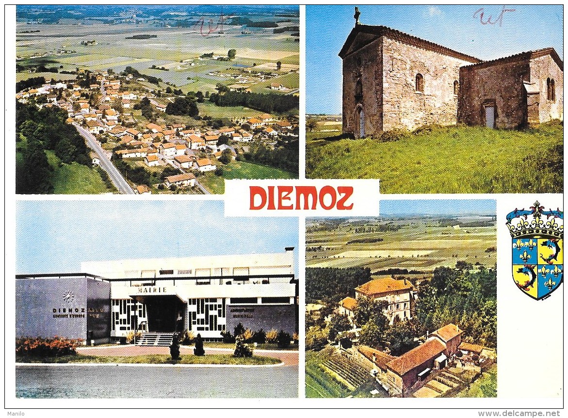 38 - DIEMOZ  -  Multivues - Blason      /38.144 008.8298      CIM -COMBIER Imp à Macon - Diémoz