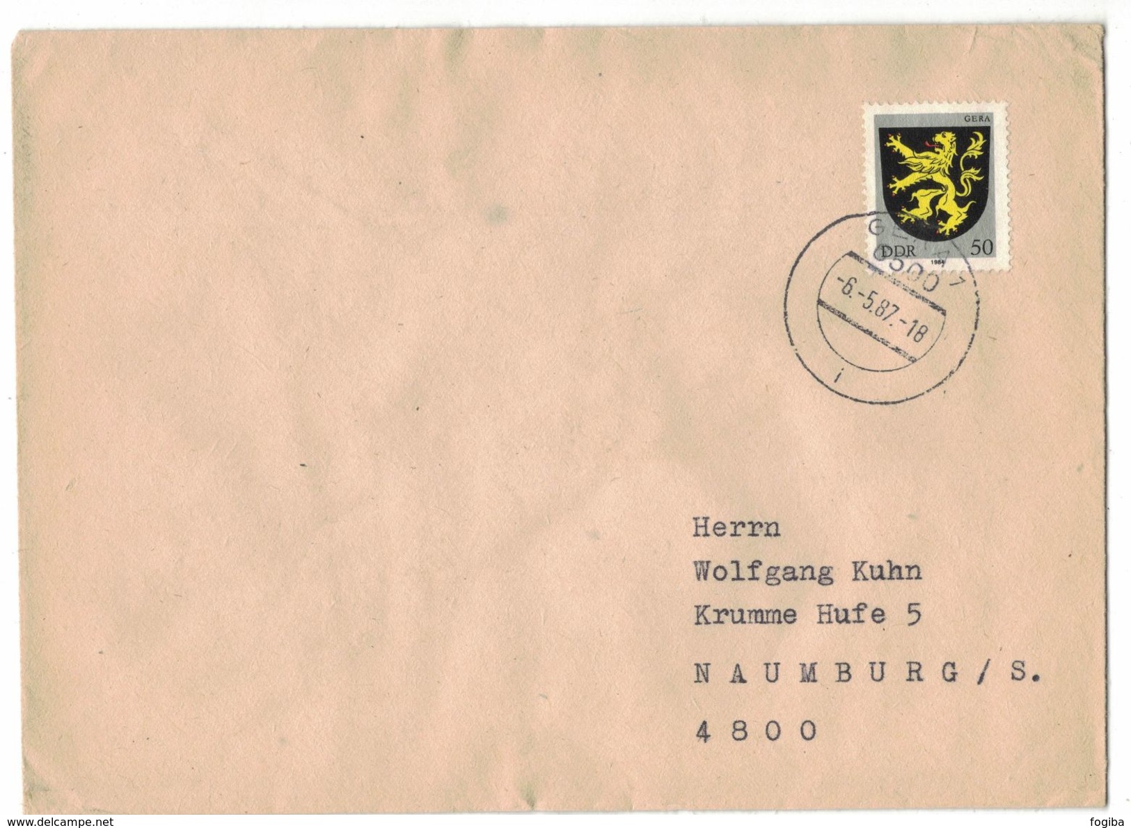 XB26   Germany DDR Gera Stemma, Coat Of Arms, Armoiries, Wappen - Briefe U. Dokumente