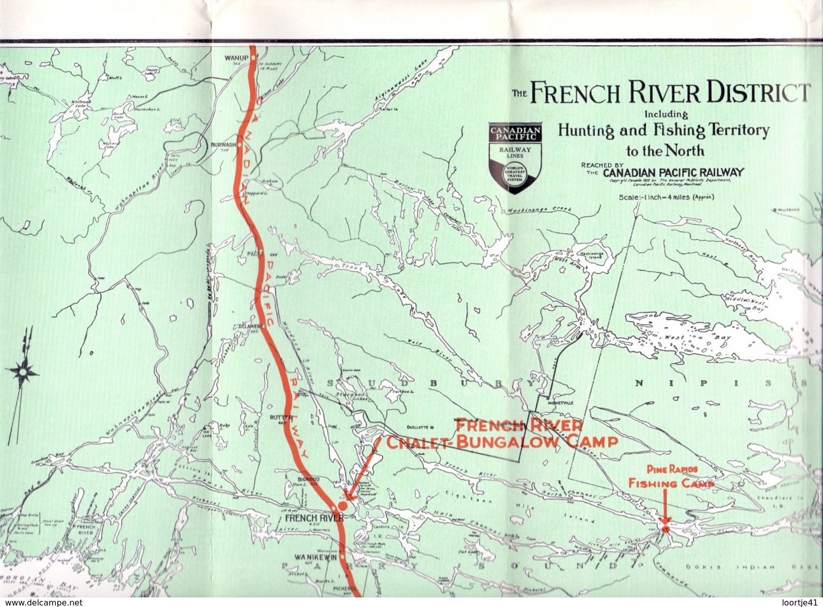 Brochure Toerisme Tourisme - French River Bungalow Camp - Canada - Canadian Pacific 1936 - Dépliants Touristiques