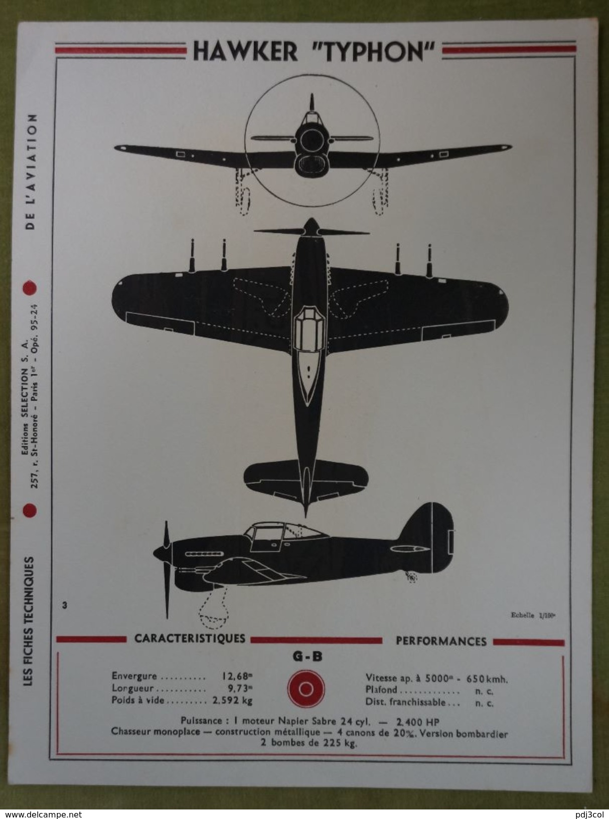 Rare et bel ensemble de 24 planches "Les fiches techniques de l'aviation" illustrées par Lucien CAVE