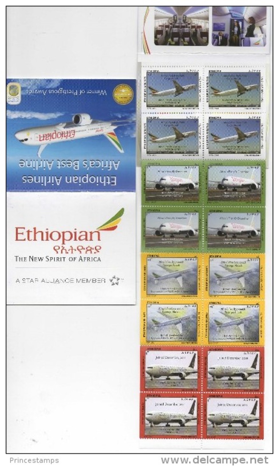 Ethiopia - Ethiopie (2014) - Booklet -  /  Aircraft - Avion - Airplane - Flugzeug - Ethiopian Airlines - Flugzeuge