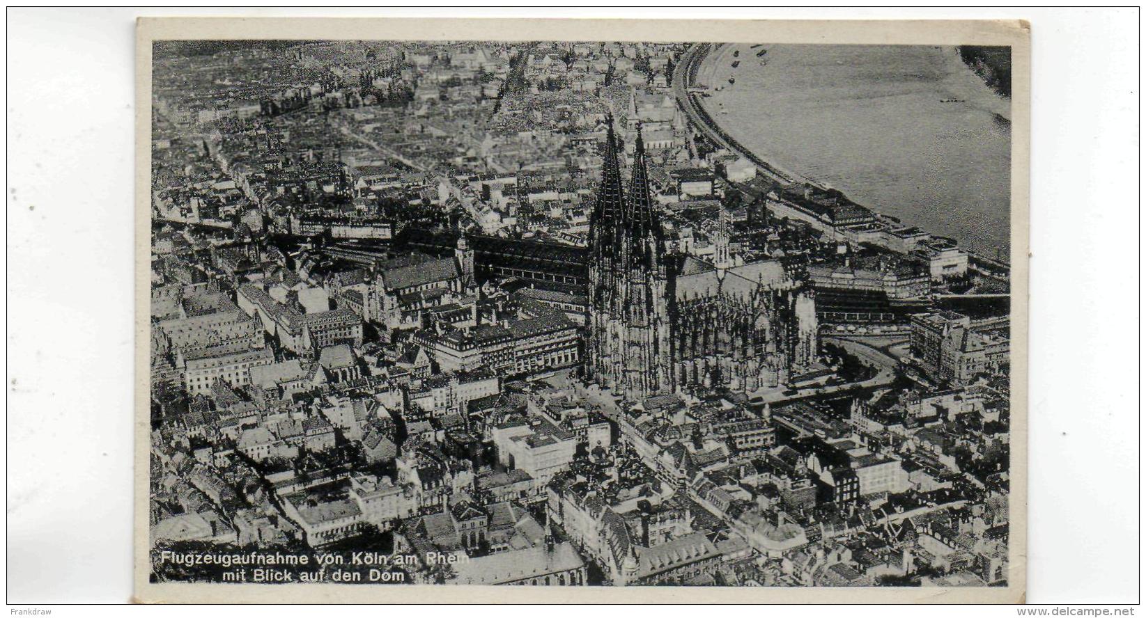 Postcard - Flugzeugaufnahme Von Koln Am Rheim Mit Blick Auf Den Dom - No Card No Very Good - Unclassified