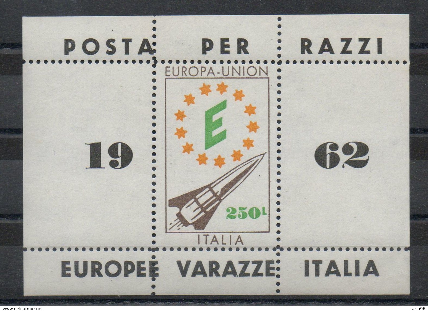 1962  VARAZZE  POSTA PER RAZZO  AEREA  MNH   BOLAFFI / SASSONE - Posta Aerea