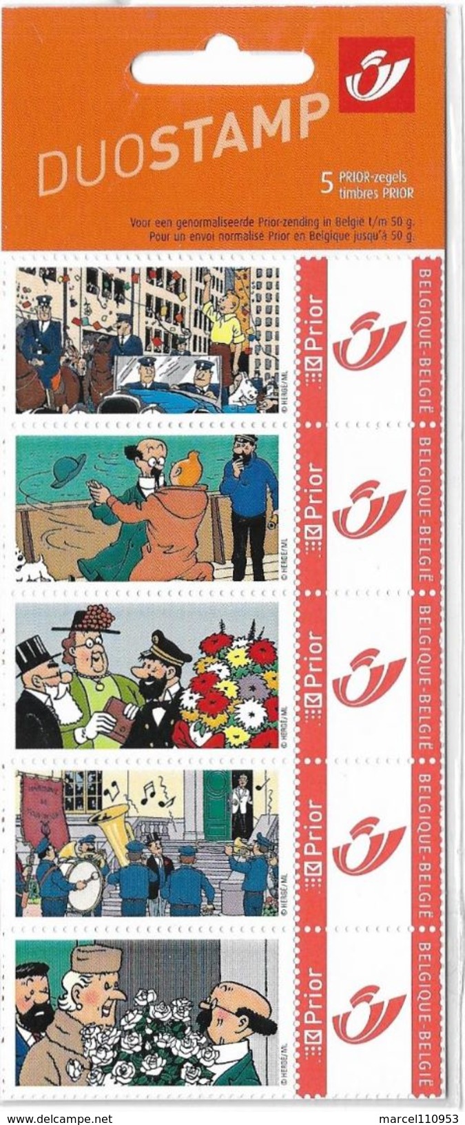 Duostamp - Tintin - Fêtes - Ongebruikt