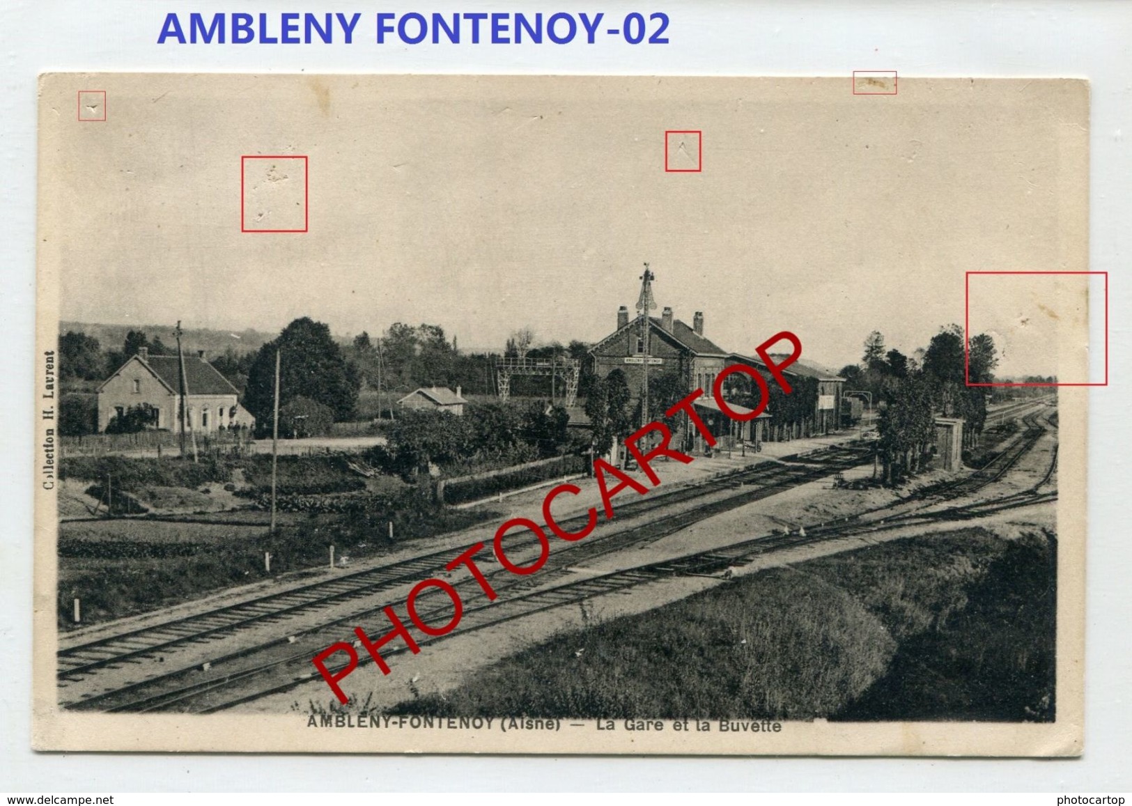 AMBLENY FONTENOY-Gare-Periode Guerre 39-45-2 WK-France-02-11-6-1940- - Autres & Non Classés