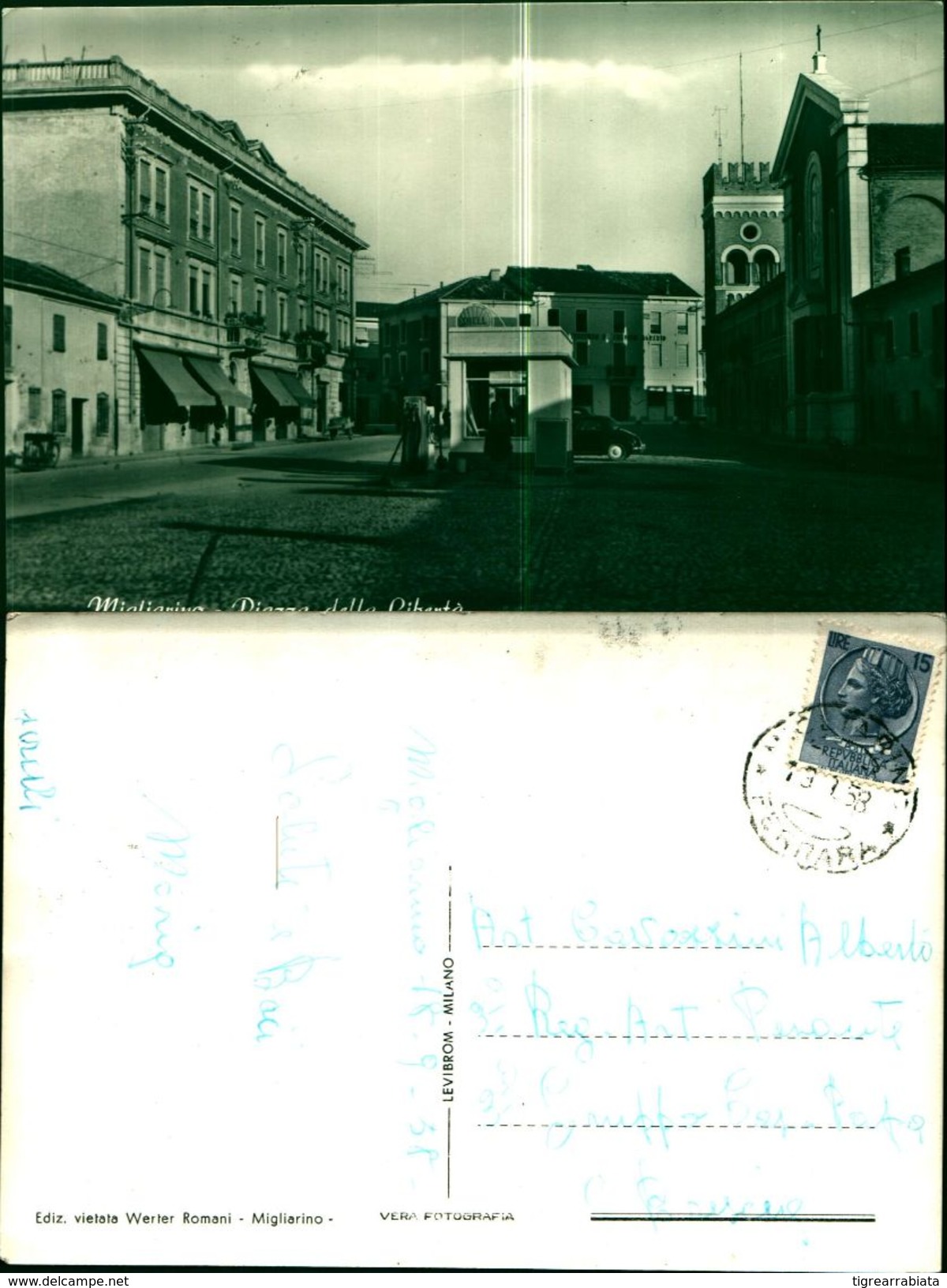 7315a)cartolina-  Migliarino-piazza Della Liberta'ediz,vietata Werter Romana - Other & Unclassified