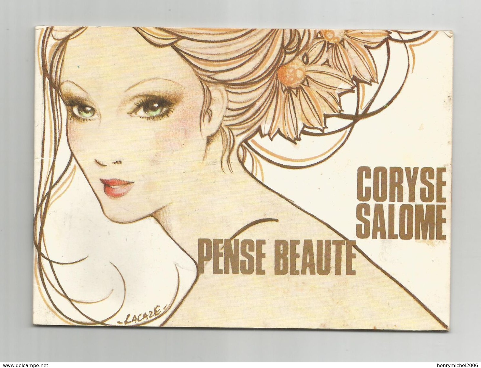 Petit Livret Catalogue Pensé Beauté Coryse Salomé Couverture Belle Femme Illustré Par Lacaze 17 Pages 10,3x14,5 Cm - Moda