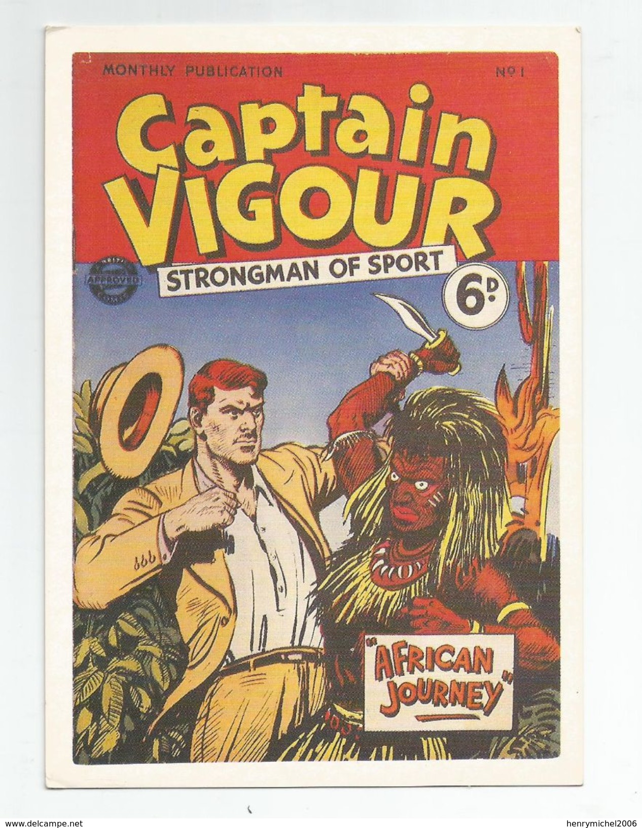 Cpm Captain Vigour African Journey N1 - Bandes Dessinées