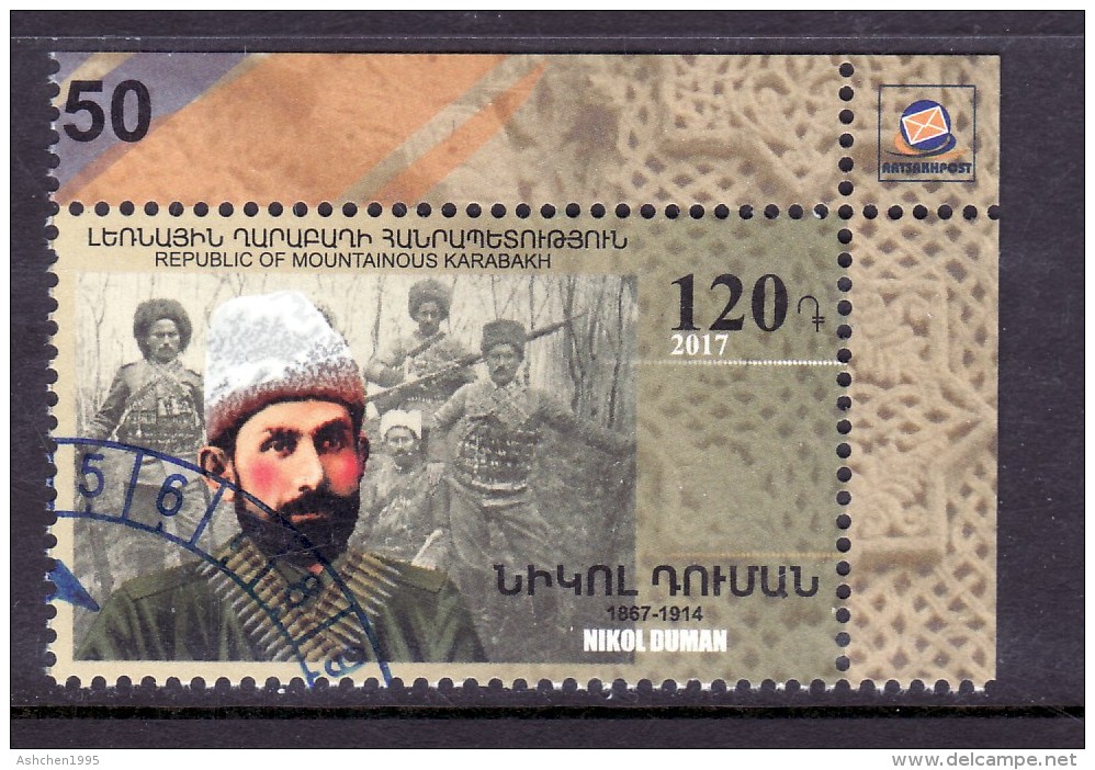 Armenien / Armenie / Armenia Karabakh 2017, Nikol Duman (1867-1914) Heroe Of Artsakh - Used CTO - Armenia