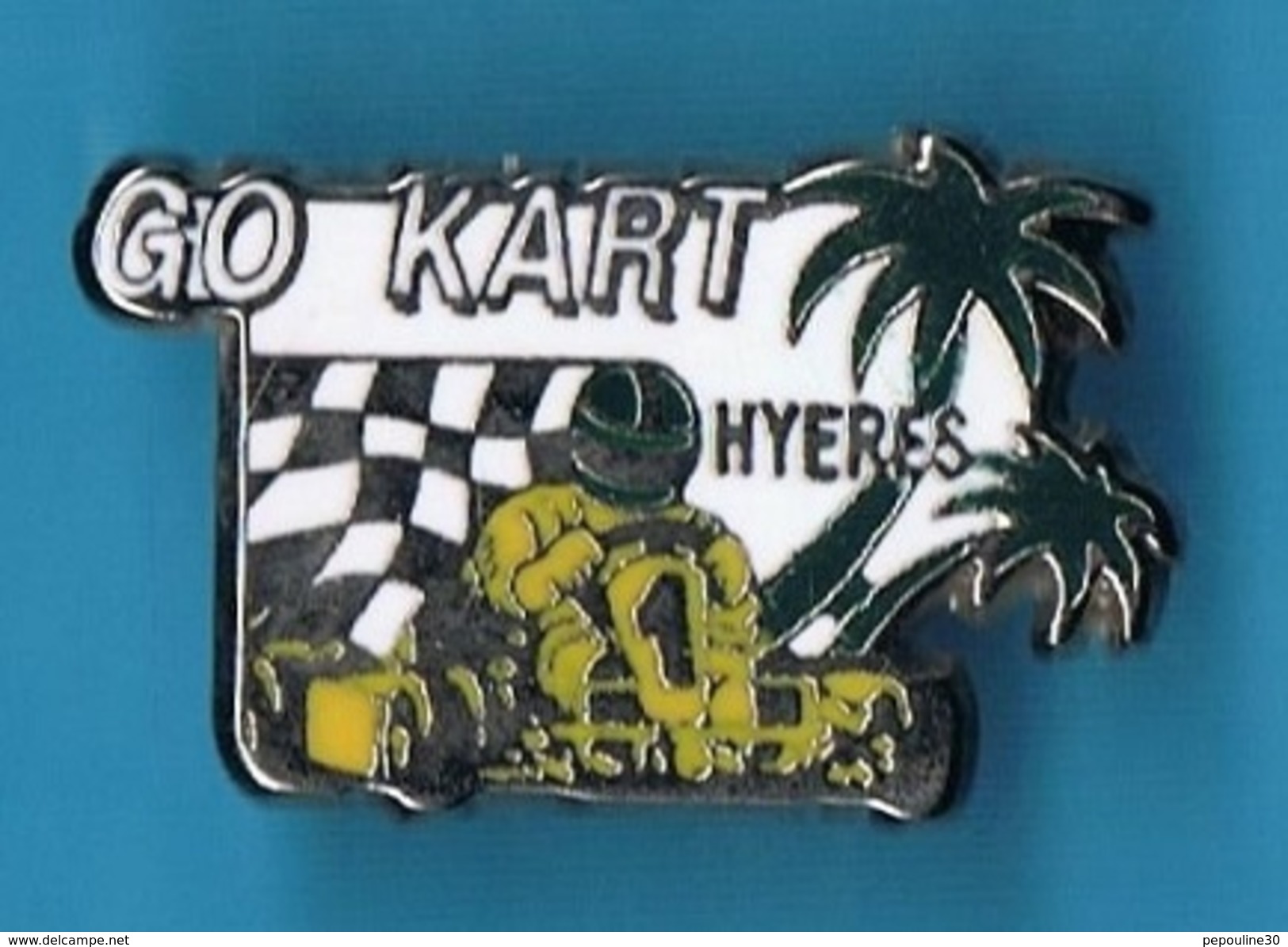 PIN'S //  ** GO KART ** HYERES  ** . (CC.) - Automobile - F1