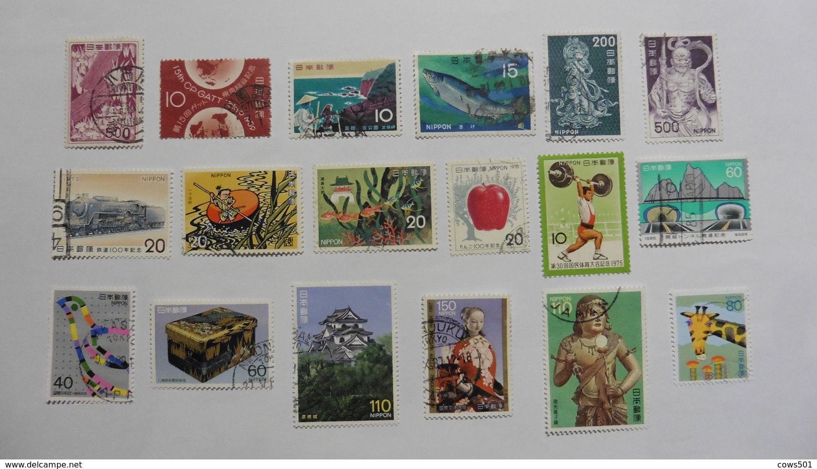 Japon : 18 Timbres Oblitérés - Collezioni & Lotti