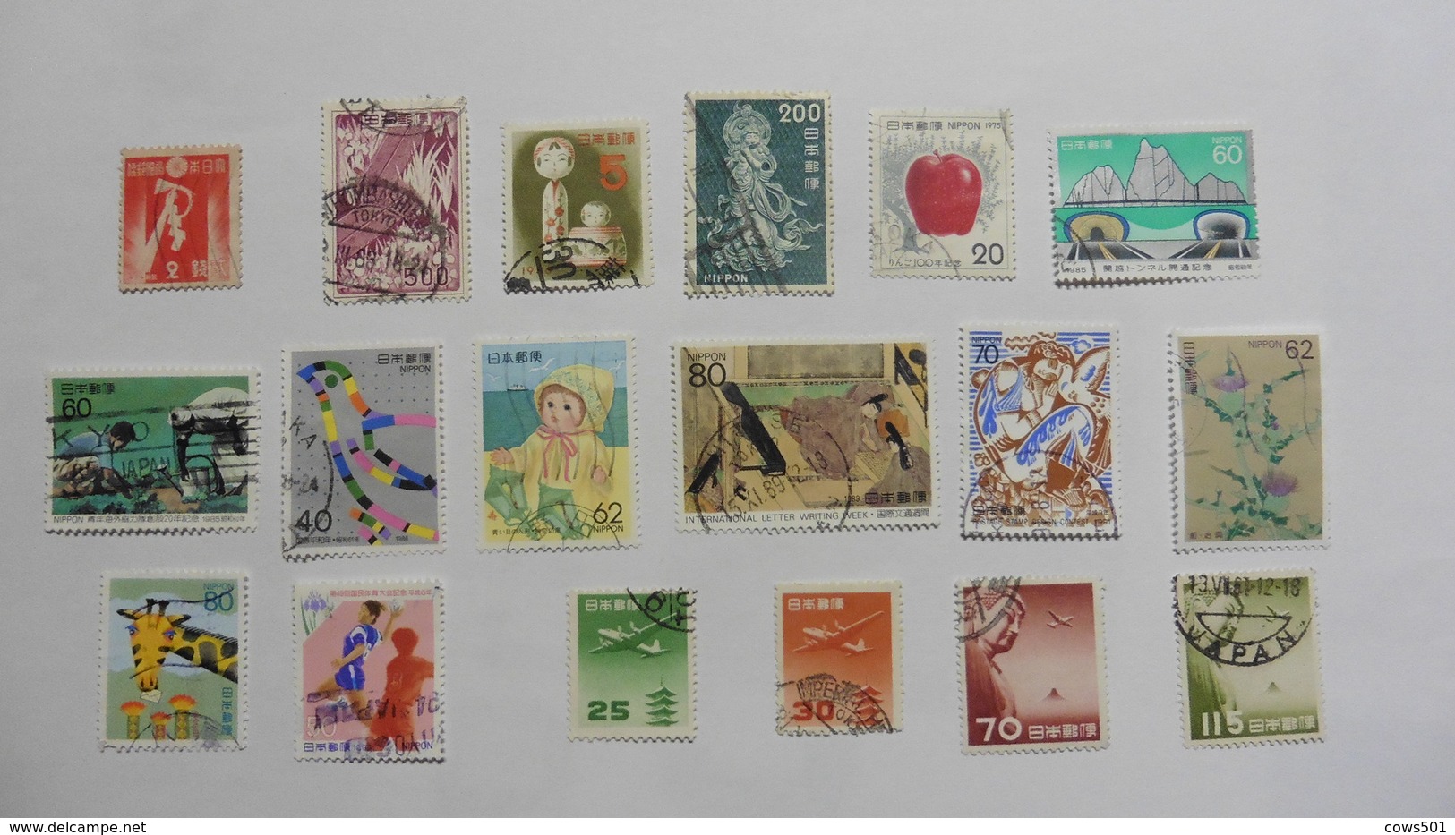 Japon : 18 Timbres Oblitérés - Lots & Serien