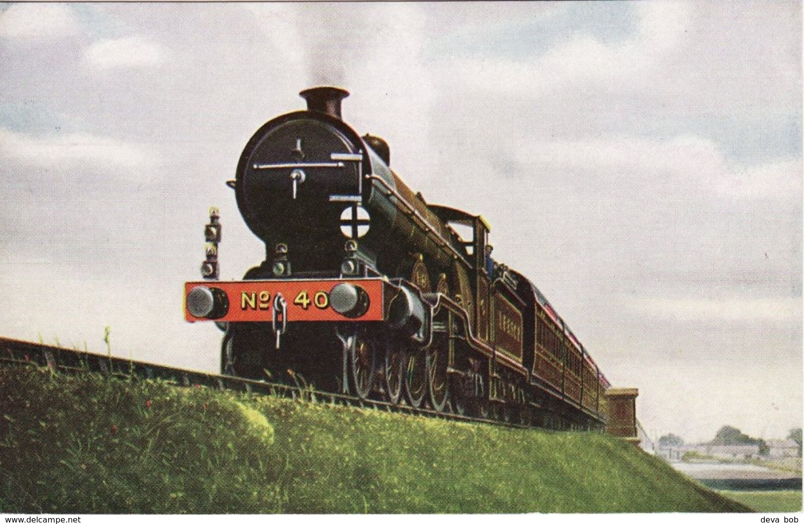 Vintage Railway Postcard LBSCR H1 40 C1910 Express LB&SCR Atlantic SR Loco - Trains