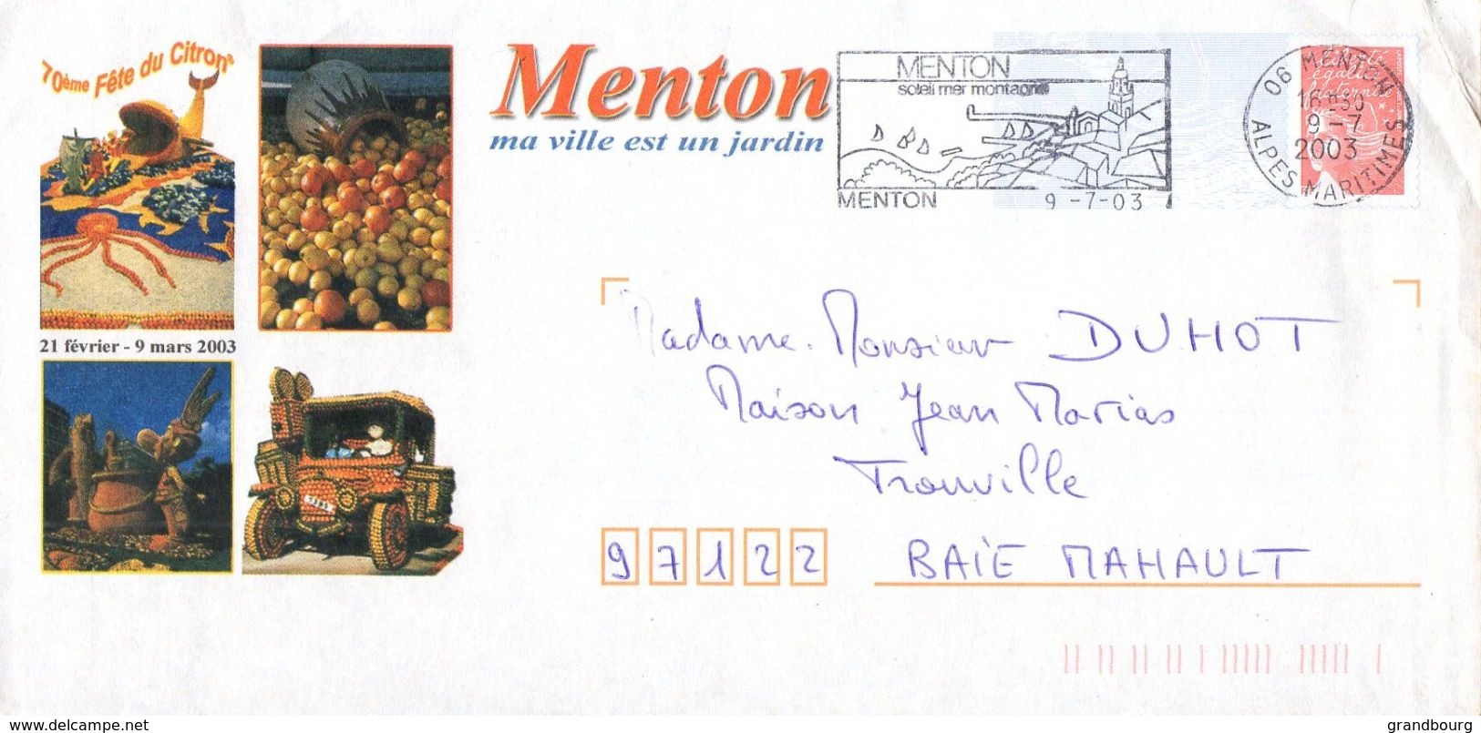 2- FRANCE Prêt à Poster MENTON FETE DU CITRONS 2003 - 06 - Prêts-à-poster: Other (1995-...)