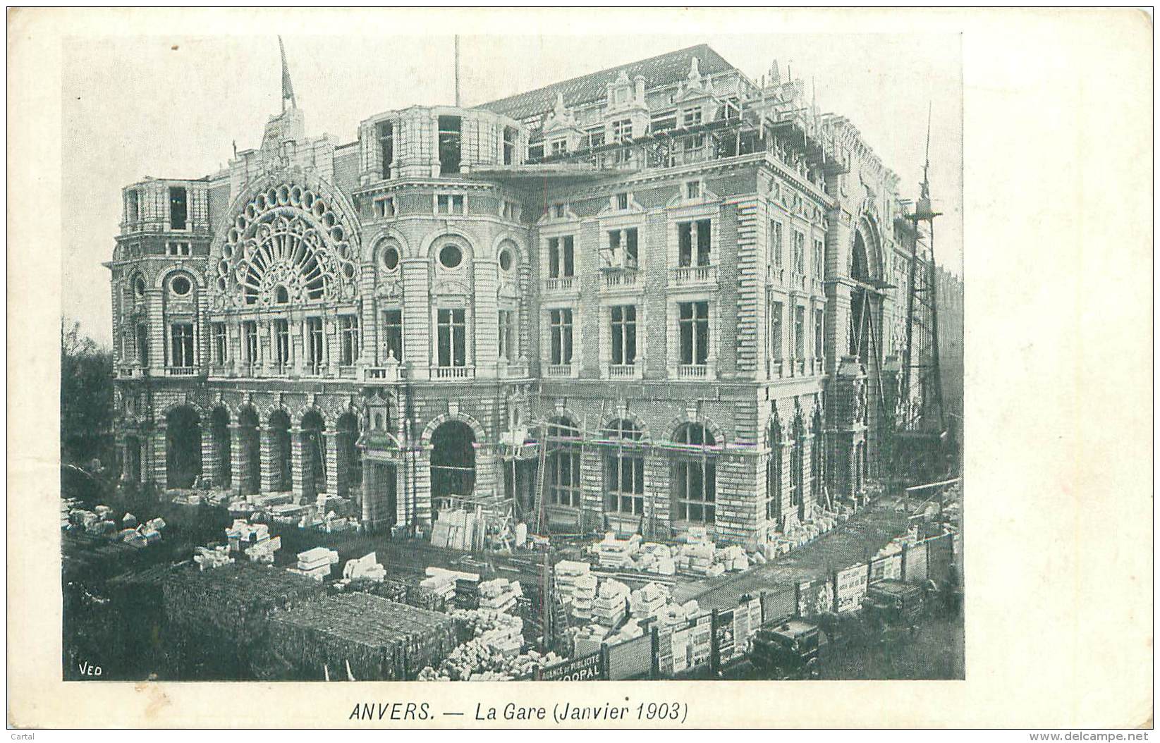 ANVERS - La Gare (Janvier 1903) - Antwerpen