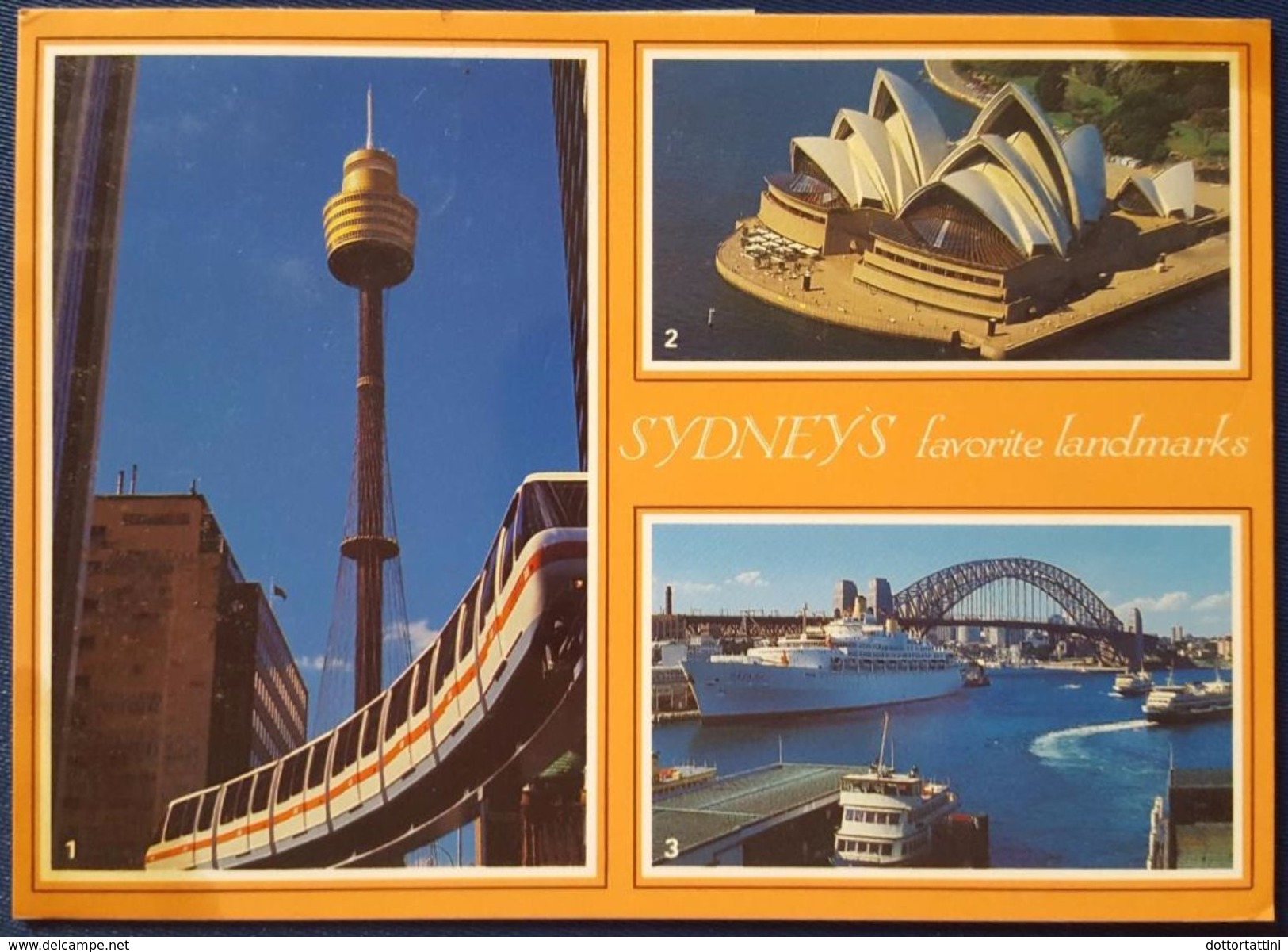 SYDNEY - Sydney's Favorite Landmarks: Sydney Tower W. Monorail Train - Sydney Opera House - Harbour Bridge Vg - Sydney