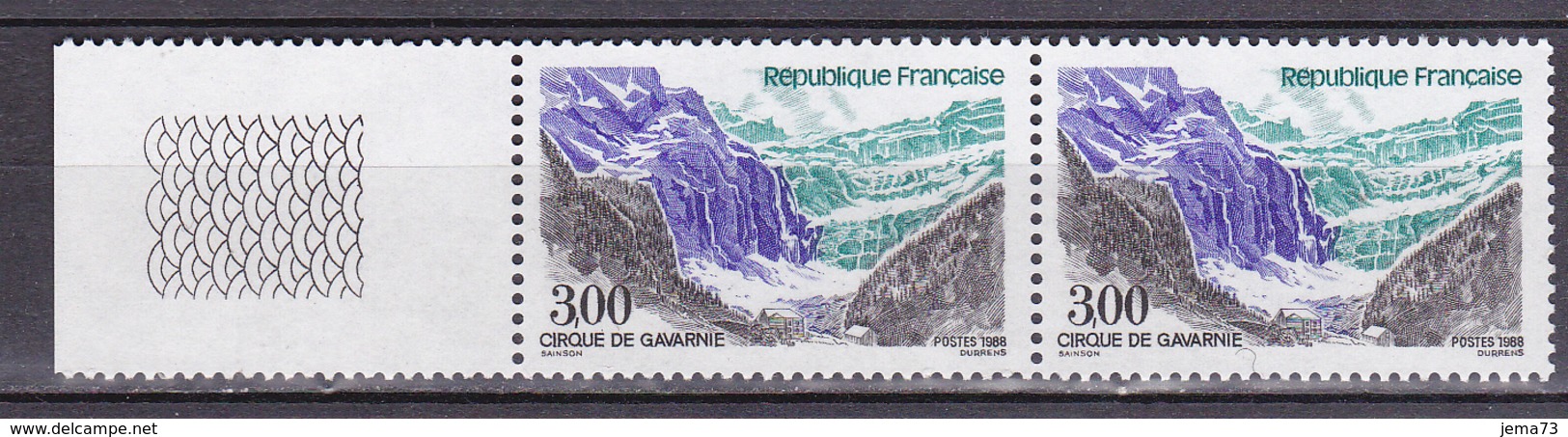 N° 2547 Série Touiristique: Cirque De Gavarnie: Une Paire De 2 Timbres Neuf Impeccable Bord De Feuille Gauche - Unused Stamps