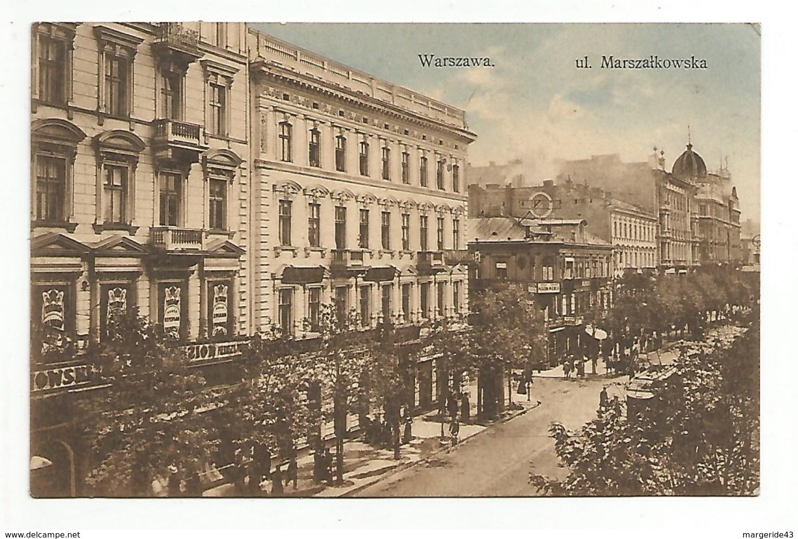 POLOGNE UL. MARSZATKOWSKA à WARSZAWA 1911 - Pologne