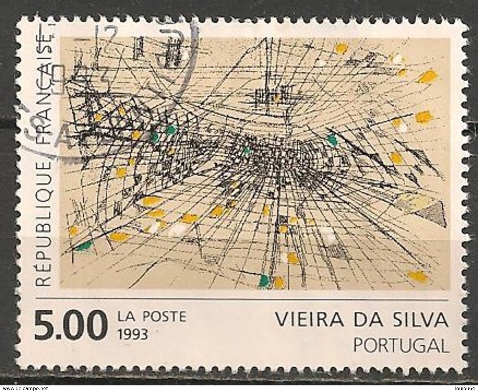 Timbres - France - 1993 - N° 2835 - VIEIRA DA SILVA - PORTUGAL - - Usati