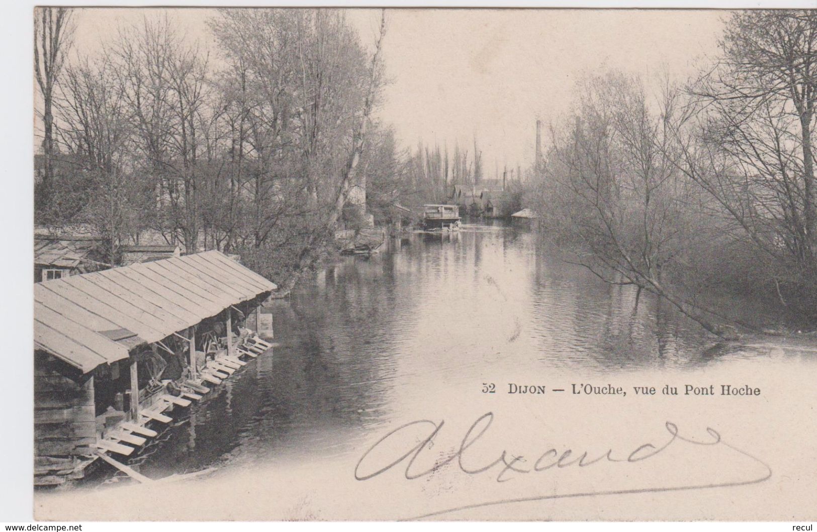 CÖTE D'OR - 32 - DIJON - L'Ouche, Vue Du Pont Hoche  ( - Carte Pionnière - Timbre à Date De 1904 ) - Dijon