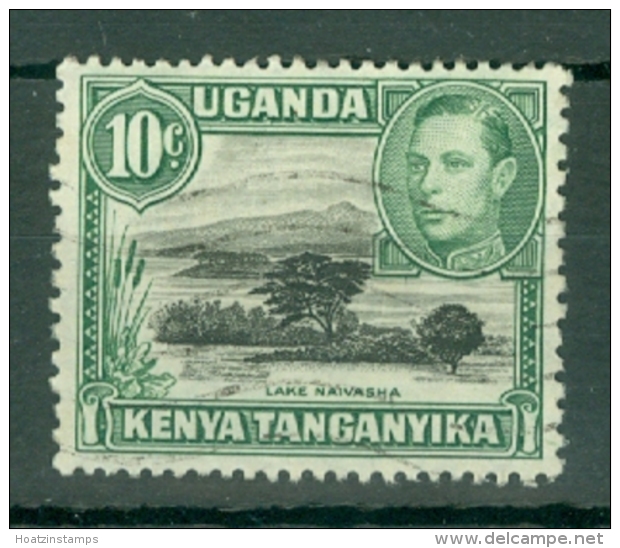 K.U.T.: 1938/54   KGVI    SG135    10c   Black &amp; Green  [Perf: 13 X 11&frac34;]    Used - Kenya, Oeganda & Tanganyika