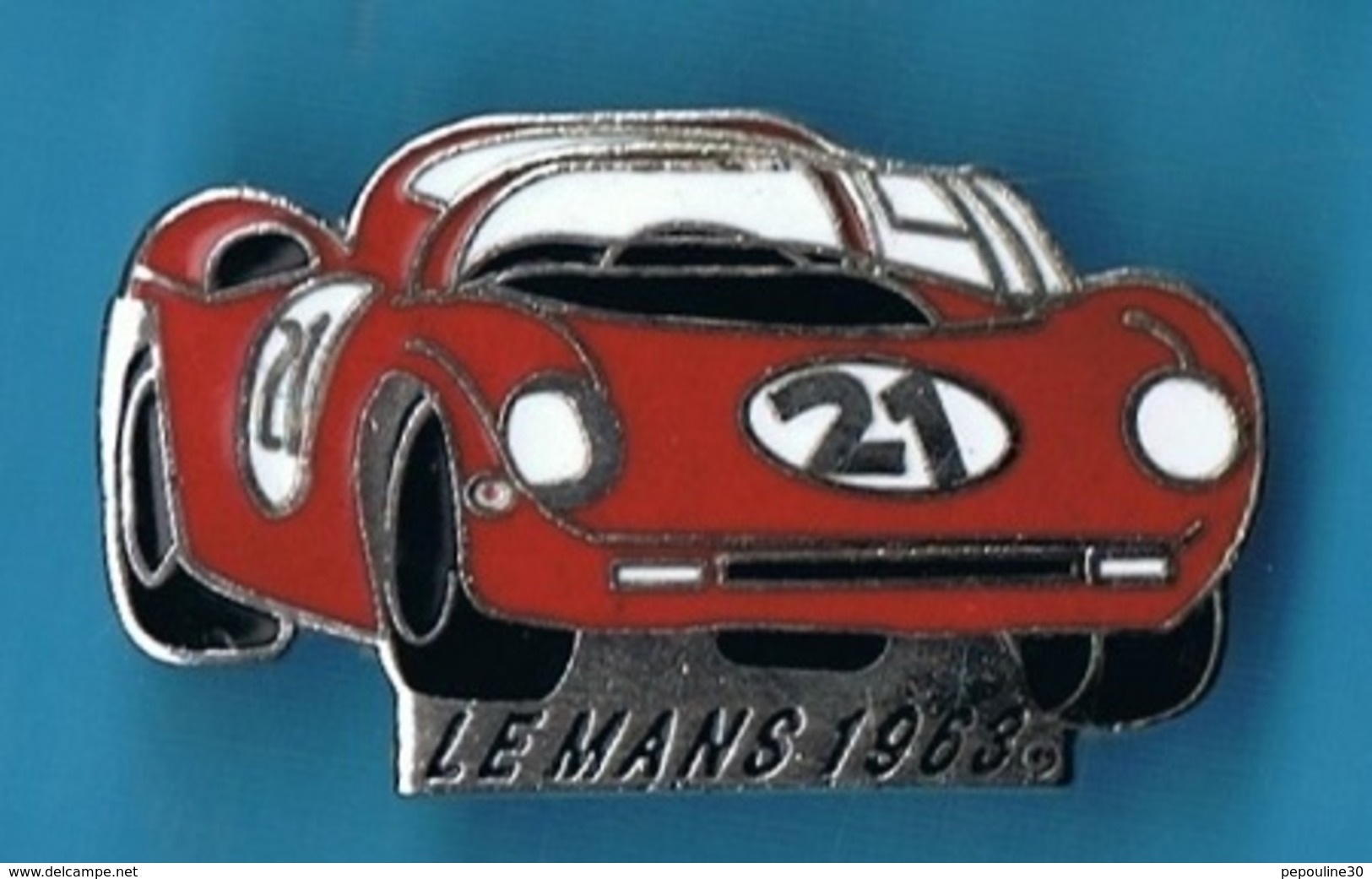 PIN'S //  ** LE MANS ** 1963 ** FERRARI 250P ** N° 21 ** PILOTES ** LUDOVICO SCARFIOTTI & LORENZO BANDINI ** - F1