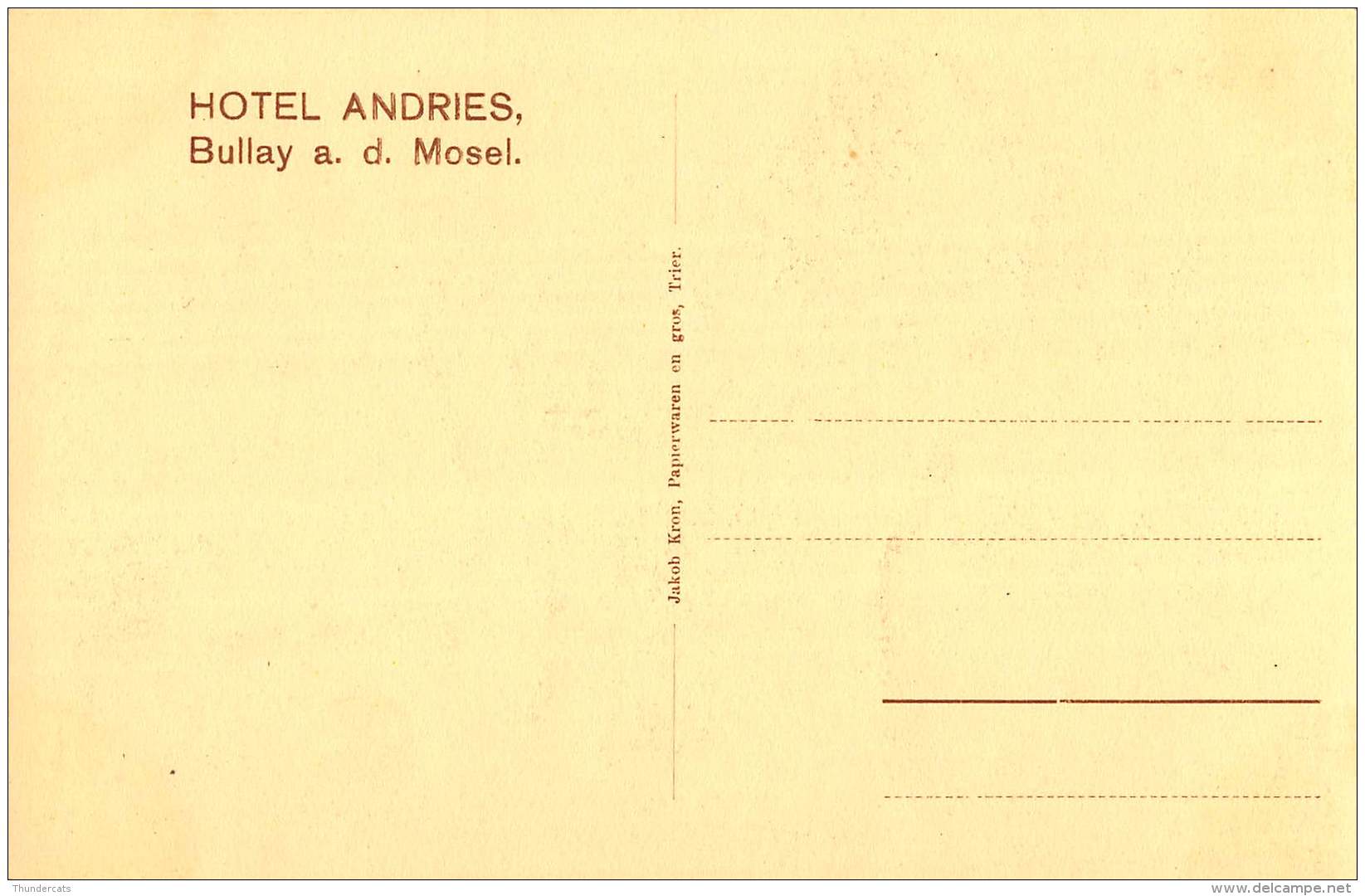 CPA ALF BULLAY  AN DER MOSEL HOTEL ANDRIES - Alf-Bullay