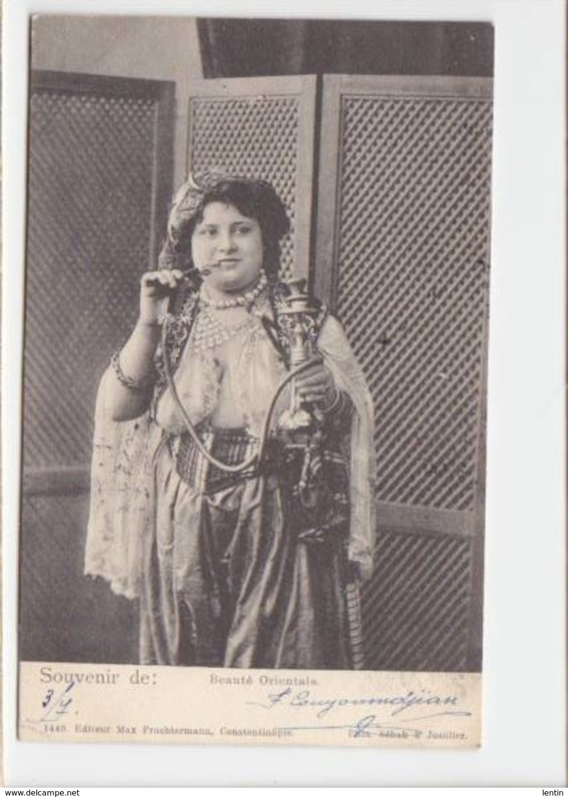 Turquie - Souvenir De  Beauté Orientale - Femme Fumant Narguilé - Precurseur éd Constantinople - Turkmenistán