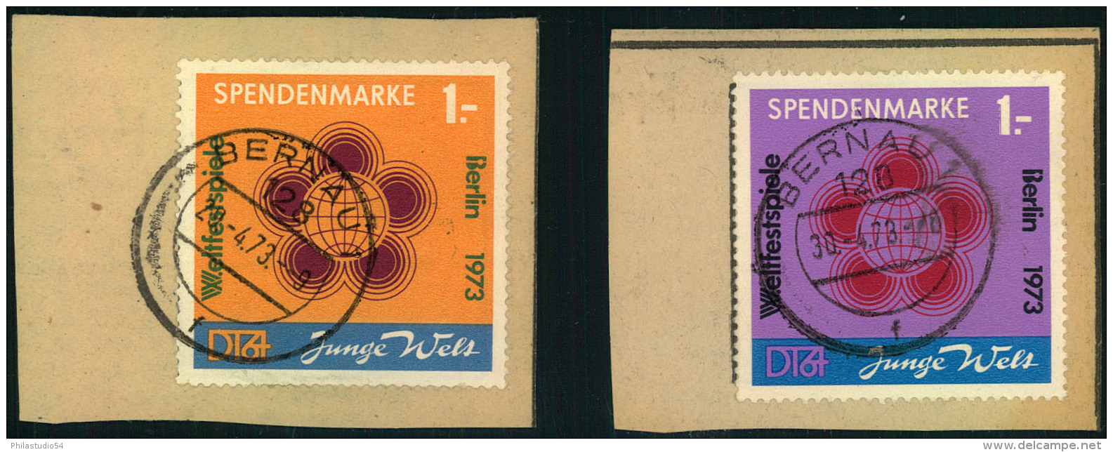1973, Beide Spendenmarken Glasklar Gestempelt ""BERNAU"" Auf Briefstücken - Oshawa