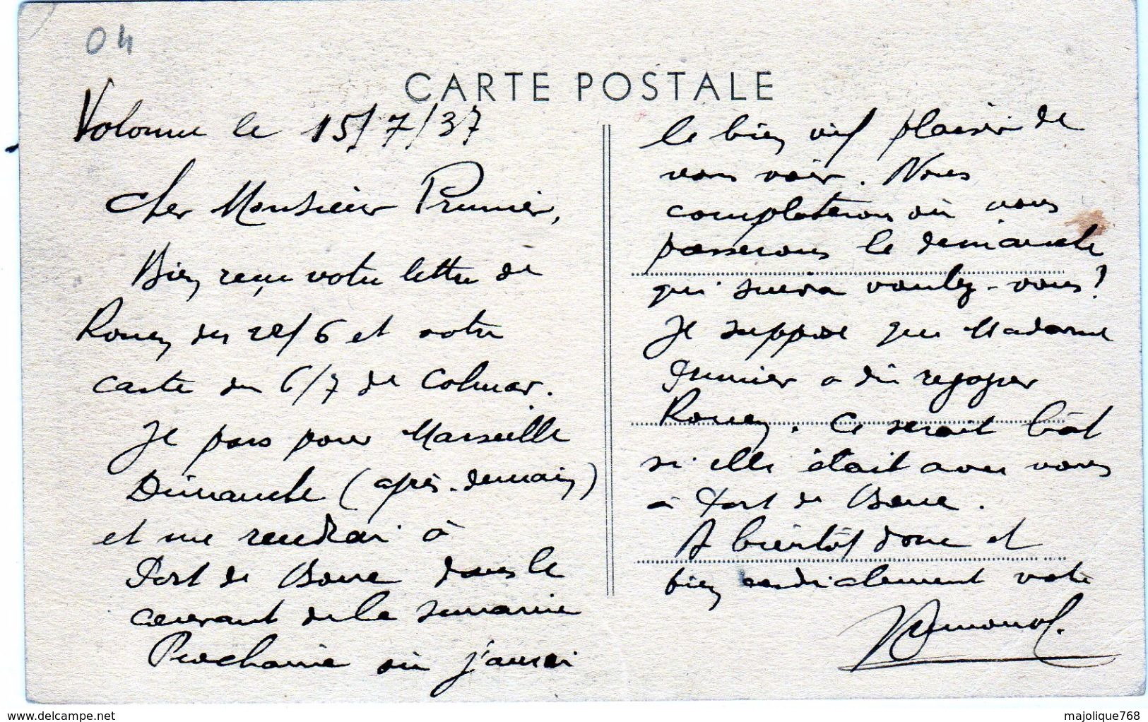 Carte Postale De Volonne - Boulevard Jacques-paulon - - Andere & Zonder Classificatie