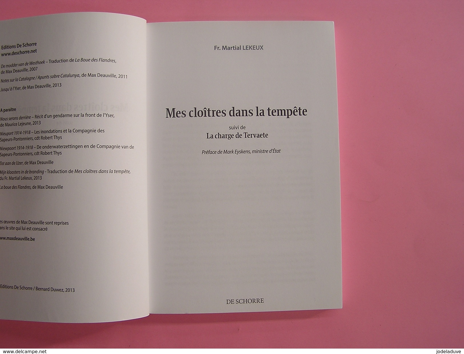 MES CLOÎTRES DANS LA TEMPÊTE M Lekeux Régionalisme Guerre 14 18 Franscicain Arlon Yser Steenkerke Dixmude Turnhout Armée - Belgique