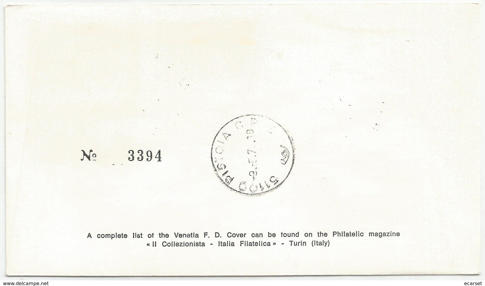 EUROPA CEPT - 1970 - FDC VENETIA 293/it - ANNULLO ROMA - VIAGGIATA PER RACCOMANDATA - FDC