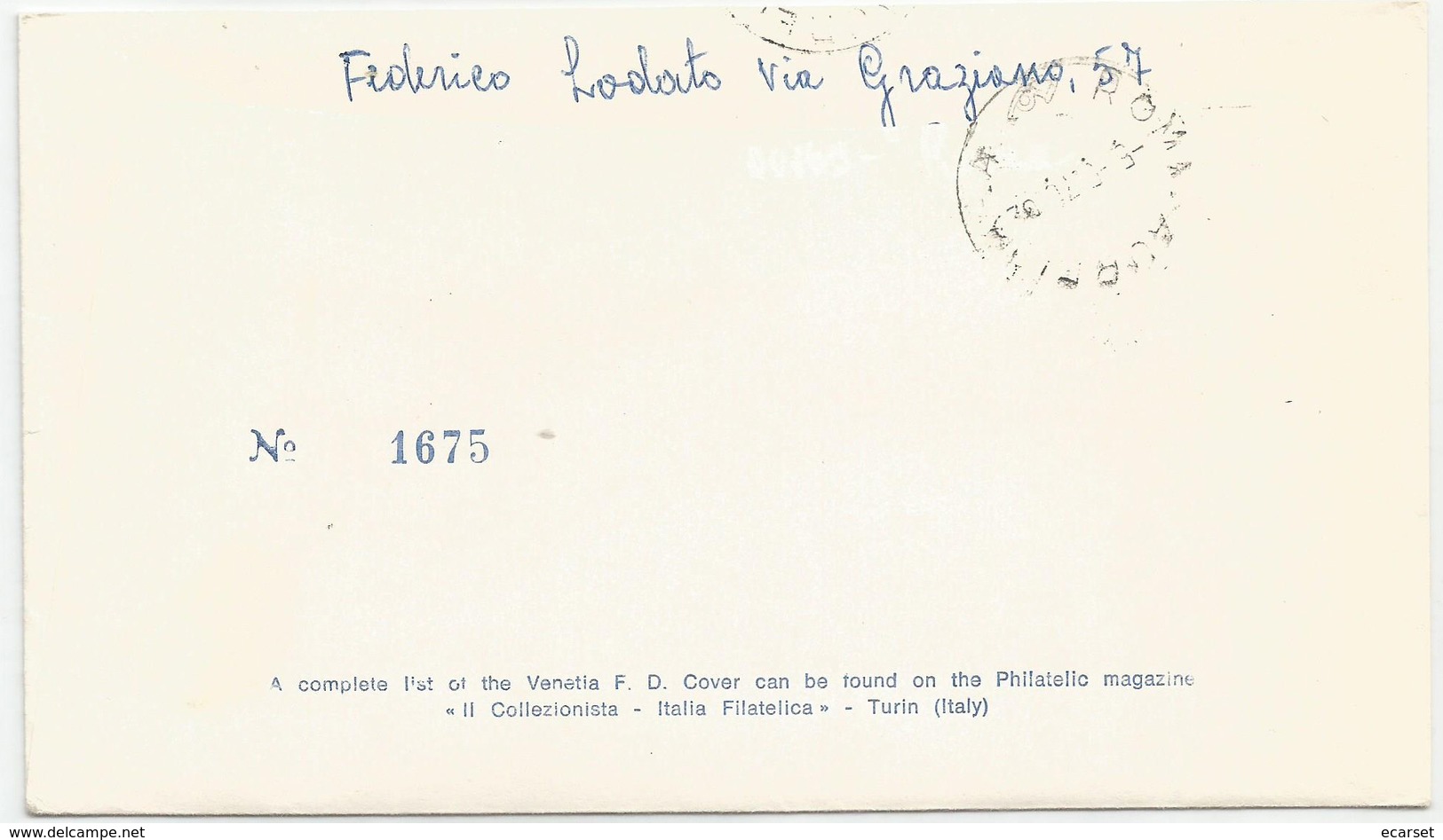 EUROPA CEPT - 1970 - FDC VENETIA 293/it - ANNULLO ROMA - VIAGGIATA PER RACCOMANDATA - FDC