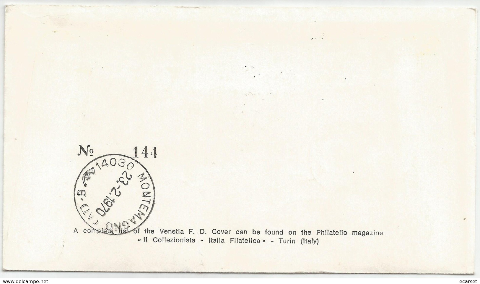 CAMPIONATI DEL MONDO DI SCI ALPINO - 1970 - FDC VENETIA 291/it - ANNULLO ORTISEI /ST. ULRICH - VIAGGIATA - FDC