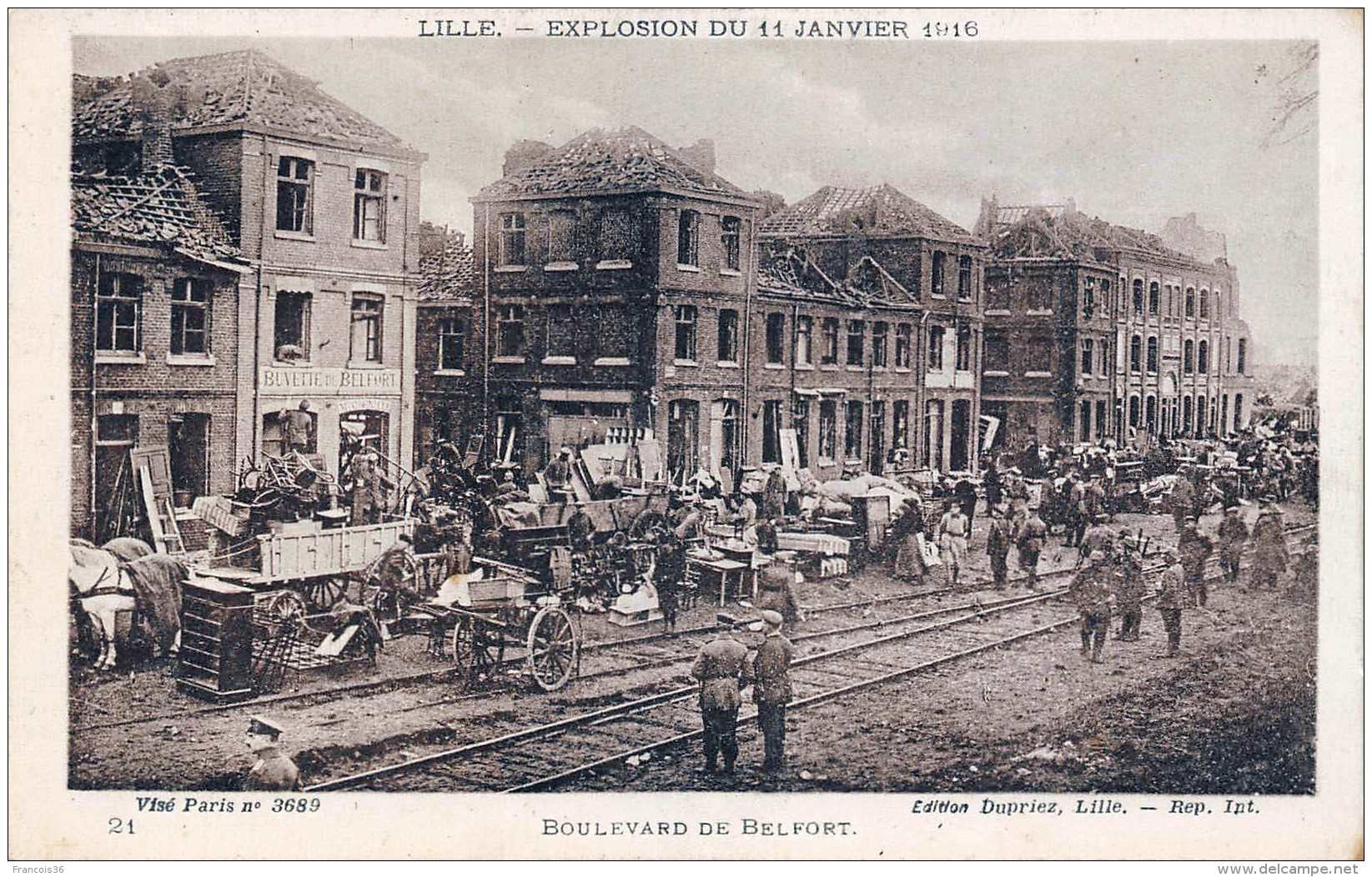 (59) Lille - Boulevard De Belfort - Explosion Du 11 Janvier 1916 - Lille