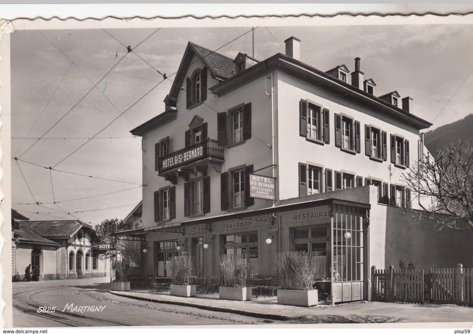 Cpa 2 Scans Véritable Photographie  Hotel St Saint Bernard Martigny Gare - Martigny