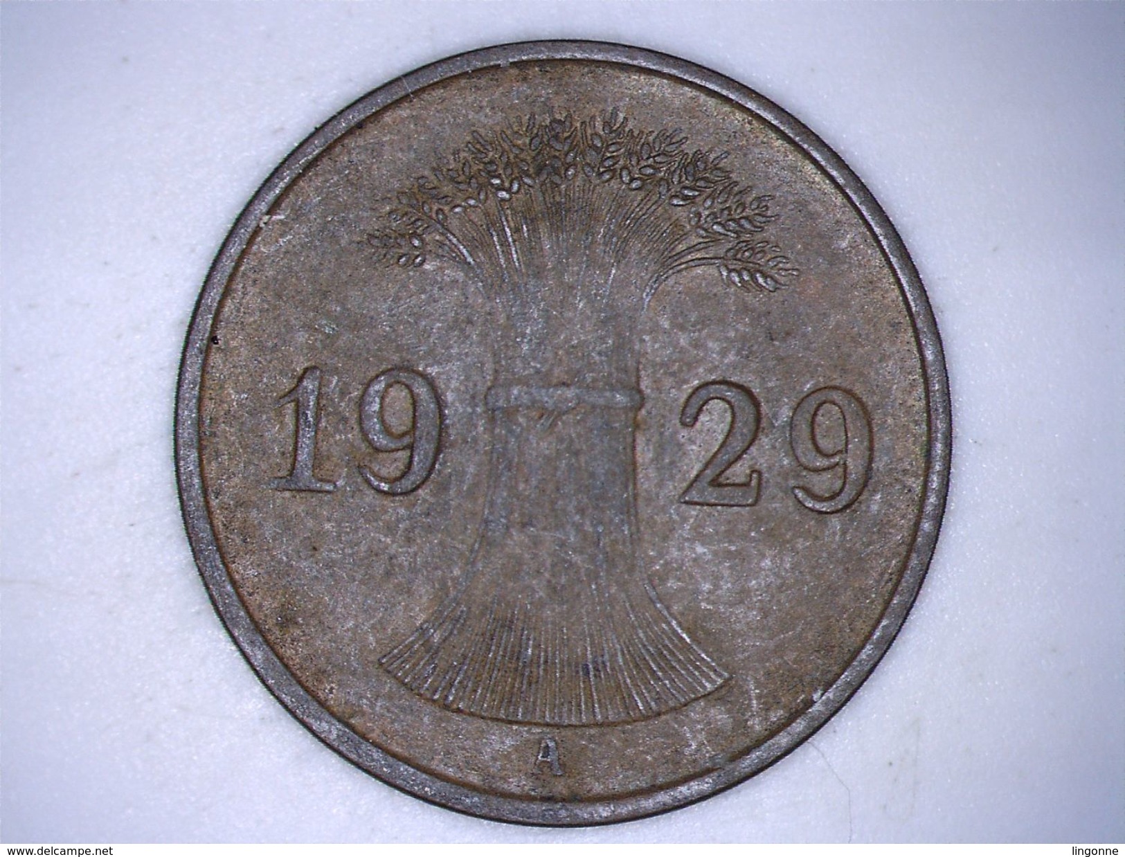 ALLEMAGNE  1 REICHSPFENNIG 1929 A - 1 Rentenpfennig & 1 Reichspfennig
