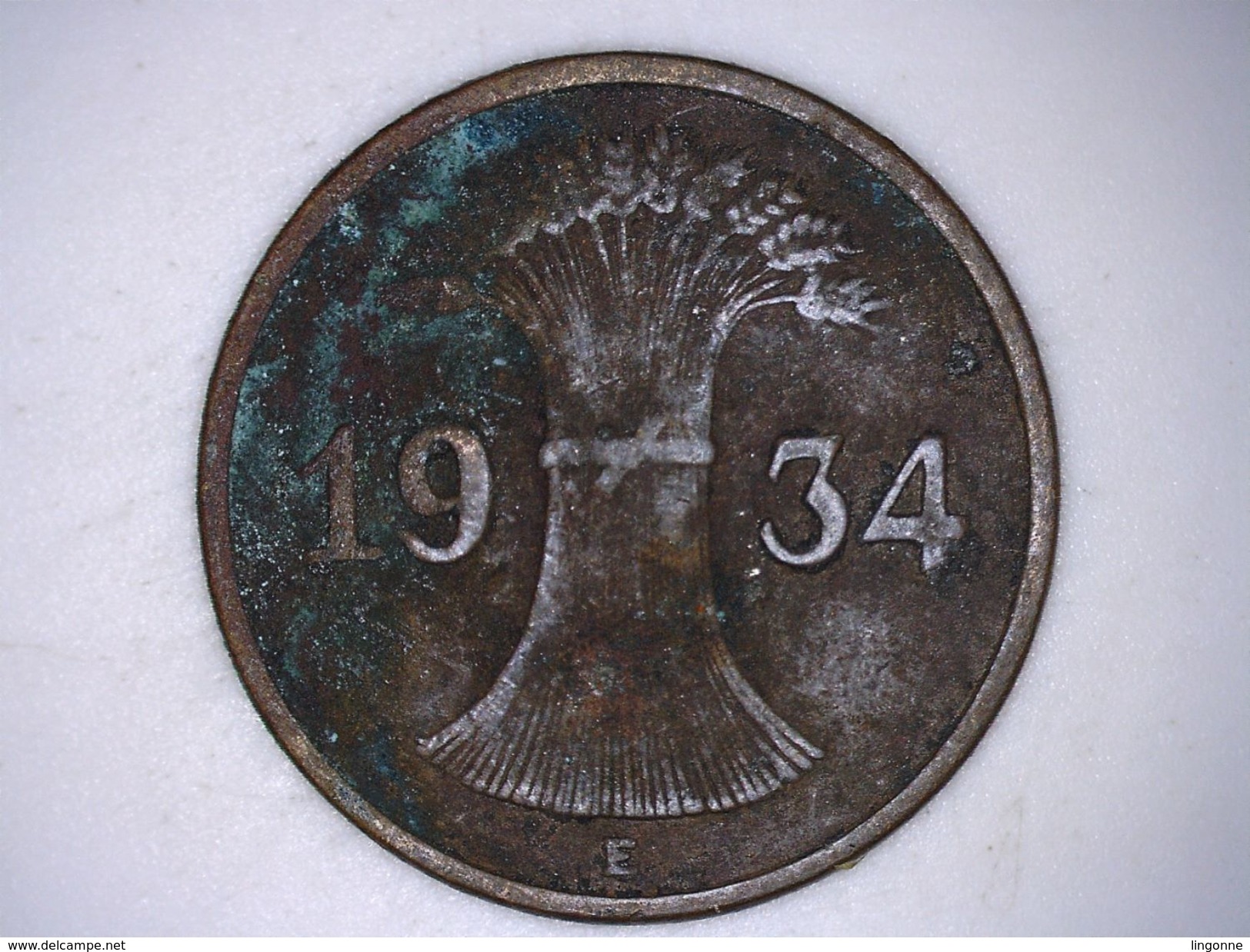 ALLEMAGNE  1 REICHSPFENNIG 1934 E - 1 Rentenpfennig & 1 Reichspfennig