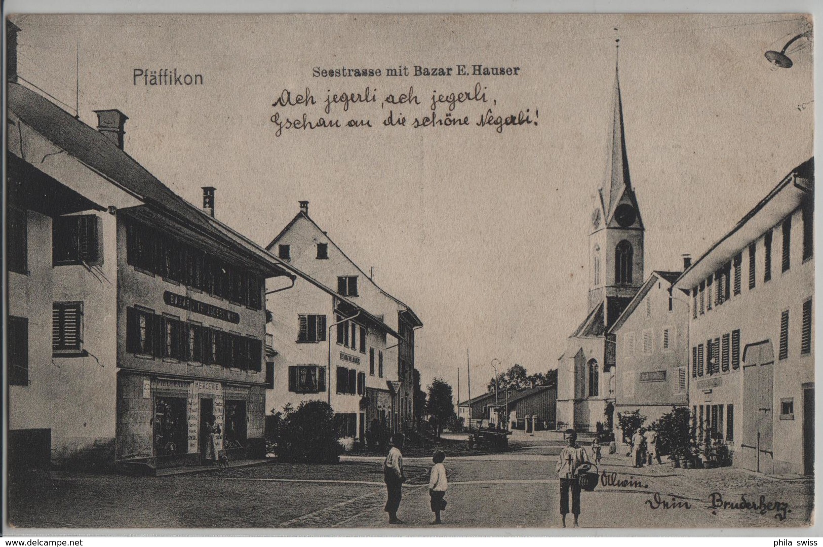 Pfäffikon - Seestrasse Mit Bazar E. Hauser - Pfäffikon